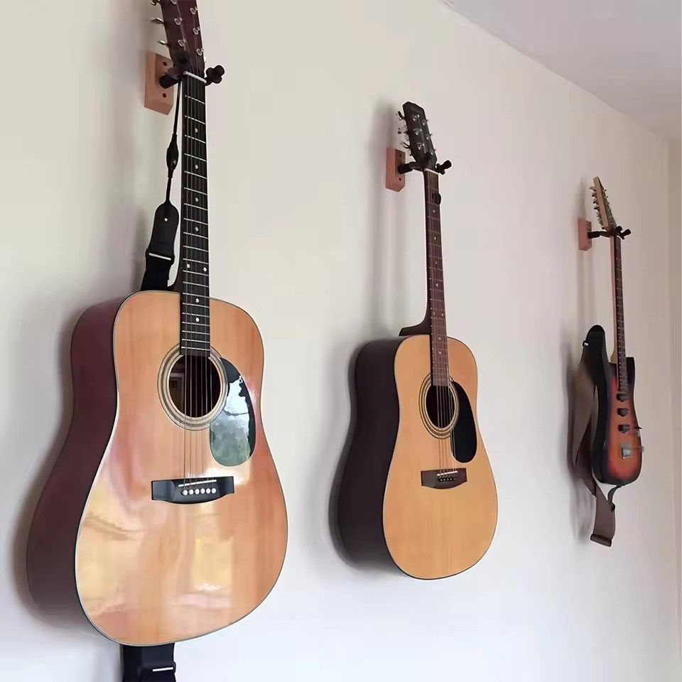 2PC universal guitar wall mounted bracket made of wood, used for guitar ukulele violin bass guitar instrument accessories