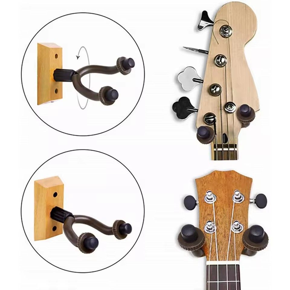 2PC universal guitar wall mounted bracket made of wood, used for guitar ukulele violin bass guitar instrument accessories