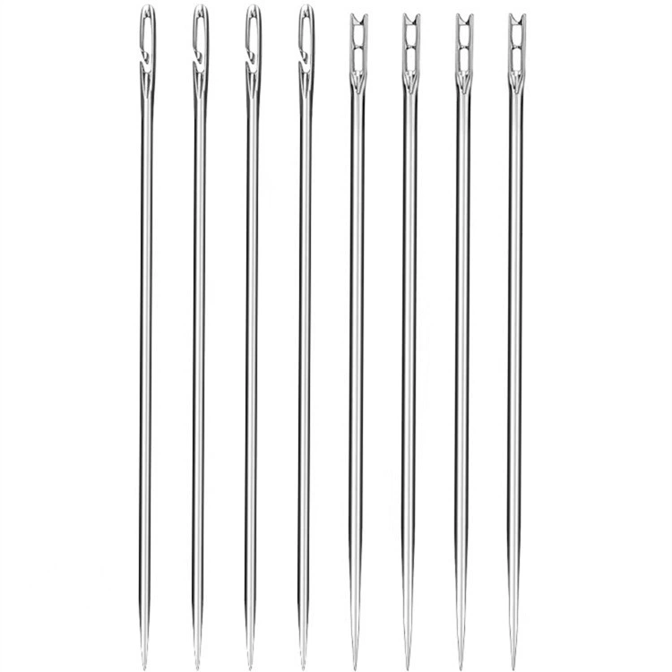 30PCS Blind Sewing Needle Elderly Stainless Steel Quick Automatic Self-Threading Needle Stitching Pins DIY Punch Needle Threader