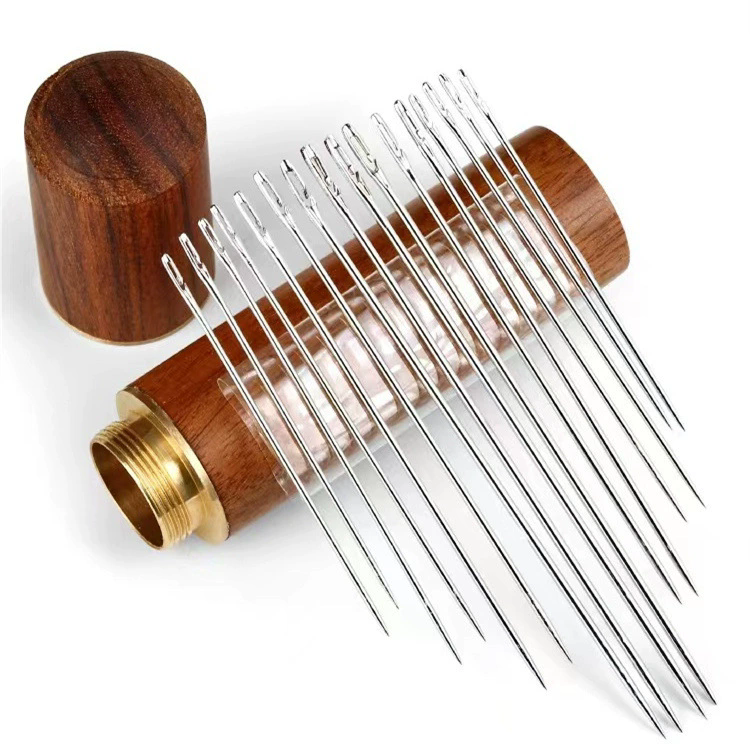30PCS Blind Sewing Needle Elderly Stainless Steel Quick Automatic Self-Threading Needle Stitching Pins DIY Punch Needle Threader