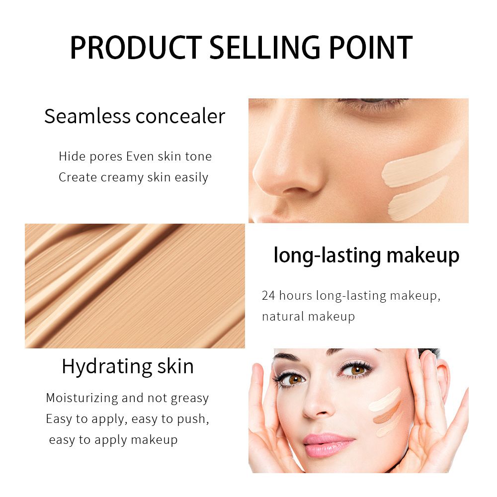 1PC  Face Foundation Cream Oil-Control Matte BB Cream Waterproof Long Lasting Concealer Full Coverage Professional Makeup