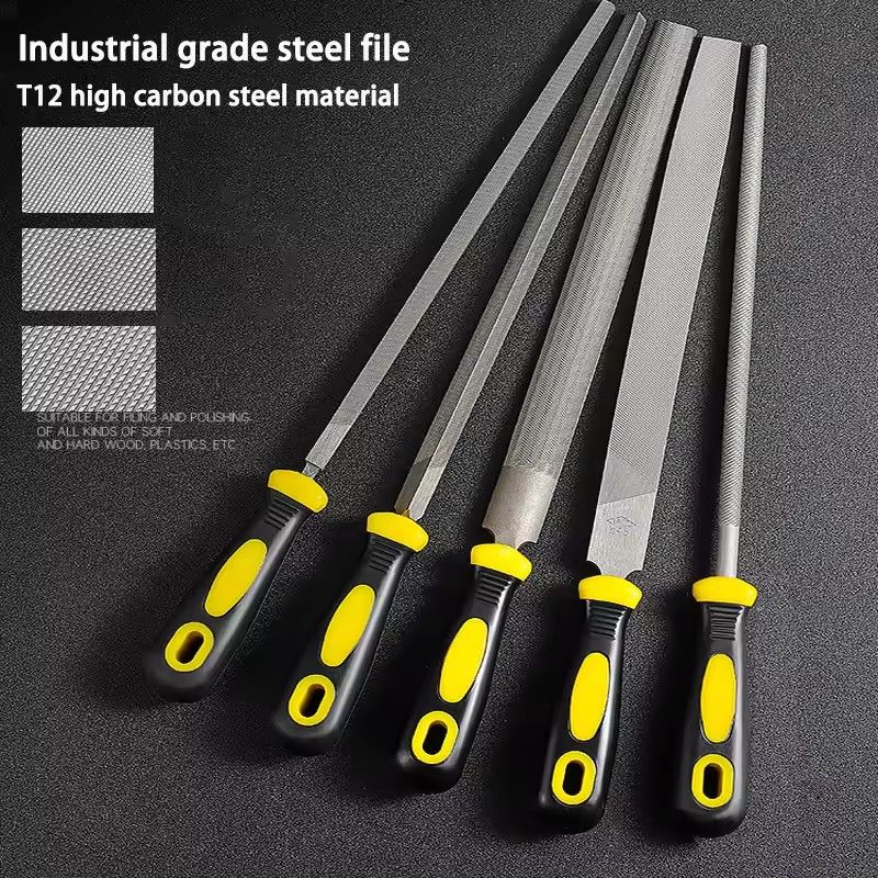 1PC  alloy steel file, triangular rubbing knife, semi-circular flat large plate file, jade polishing tool, filing knife