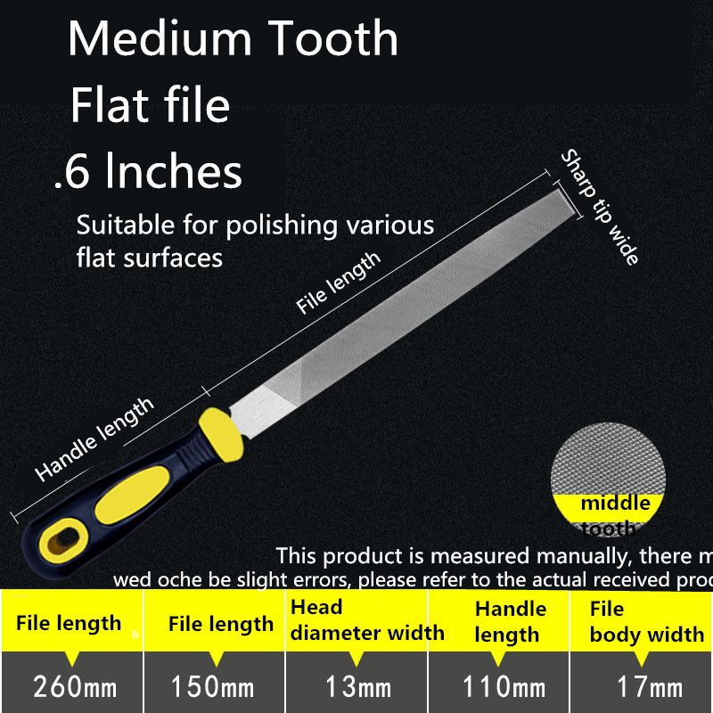 1PC  alloy steel file, triangular rubbing knife, semi-circular flat large plate file, jade polishing tool, filing knife