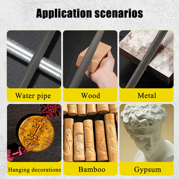 1PC  alloy steel file, triangular rubbing knife, semi-circular flat large plate file, jade polishing tool, filing knife