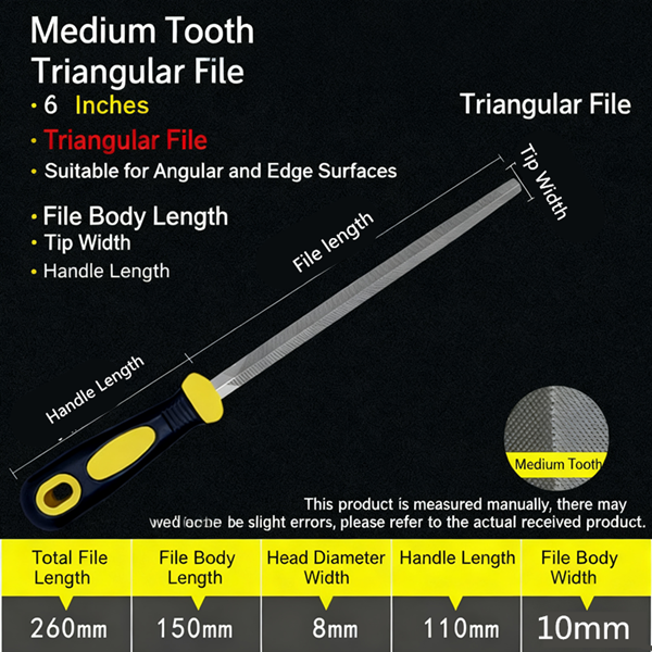1PC  alloy steel file, triangular rubbing knife, semi-circular flat large plate file, jade polishing tool, filing knife