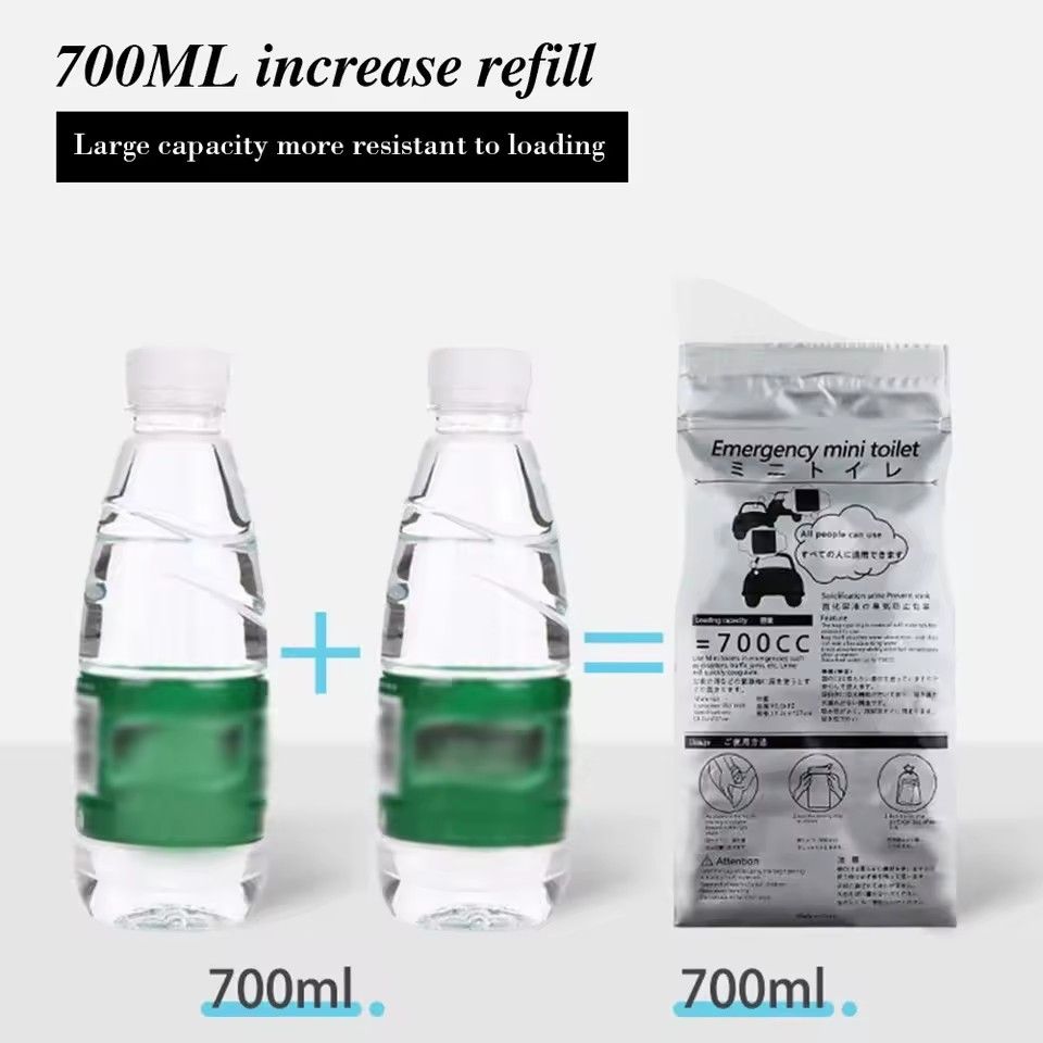 4PCS Outdoor Emergency Urine Bag 700ml Emergency Vehicle Toilet Travel Bag Portable Urine Bag For Baby Girls And Baby Boys