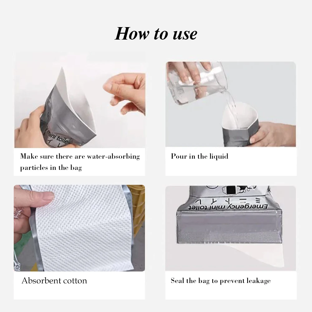 4PCS Outdoor Emergency Urine Bag 700ml Emergency Vehicle Toilet Travel Bag Portable Urine Bag For Baby Girls And Baby Boys