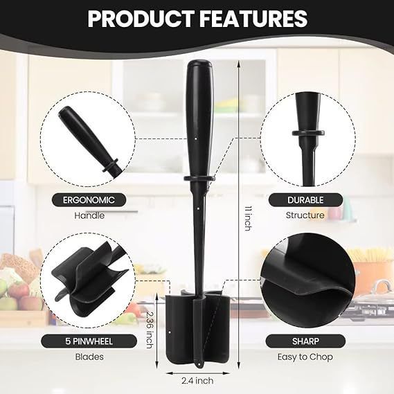 1PC  Meat Chopper Heat Resistant Ground Beef Masher Non-Stick Meat Shredder Potato Tomato  Mix Smasher Kitchen Gadget