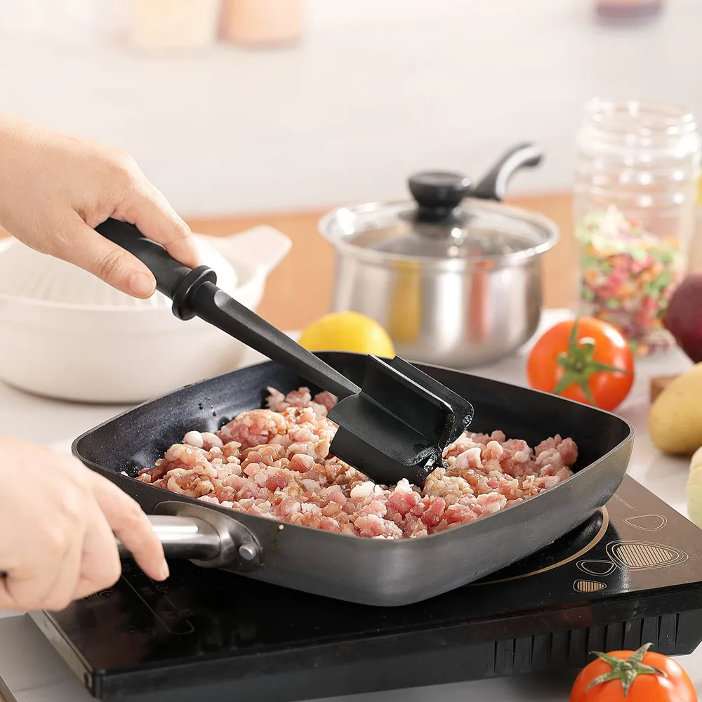 1PC  Meat Chopper Heat Resistant Ground Beef Masher Non-Stick Meat Shredder Potato Tomato  Mix Smasher Kitchen Gadget