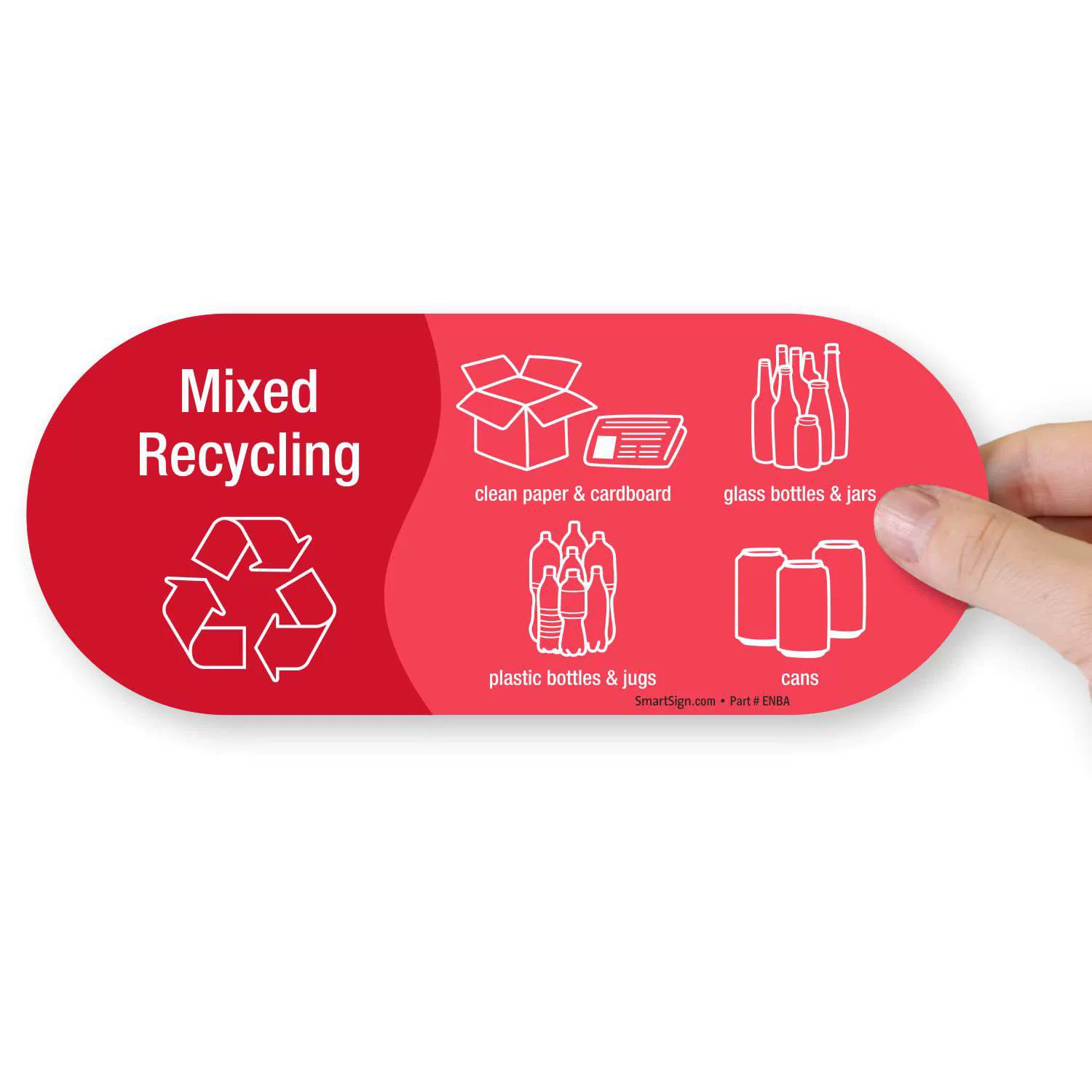 4PCS   Recycling Sorting Trash Bin Sticker Waterproof Adhesive Mixed Recycle Stciker Vinyl Logo Decals Trash Can Sticker Label