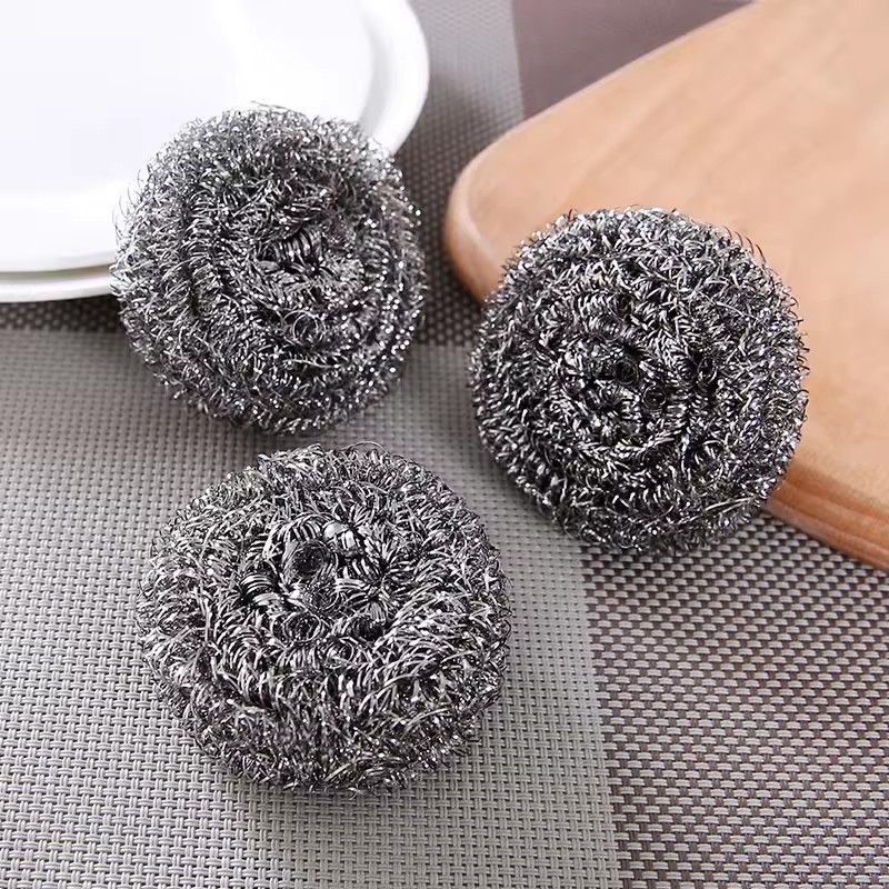 6 PCS Stainless Steel Scrubber, Scrubbing Scouring Pad, Steel Wool Scrubber for Kitchens, Bathroom and More Strong Resistance