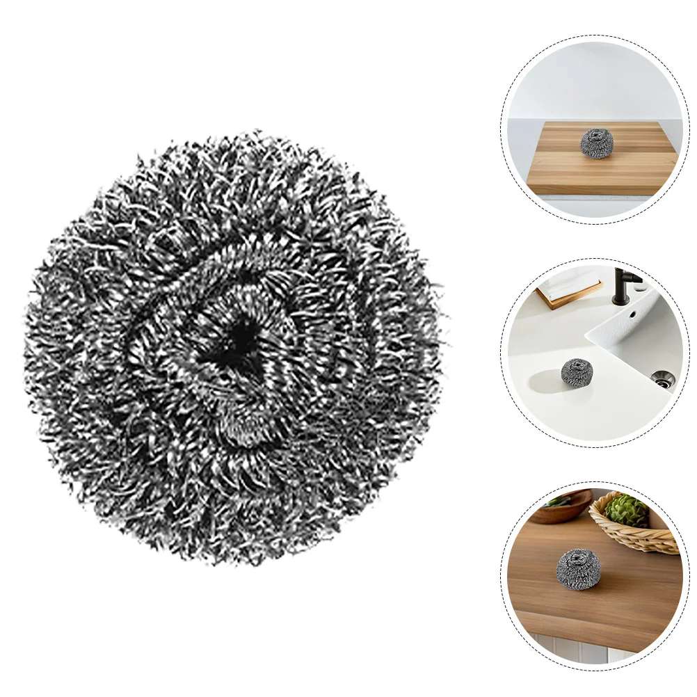 6 PCS Stainless Steel Scrubber, Scrubbing Scouring Pad, Steel Wool Scrubber for Kitchens, Bathroom and More Strong Resistance