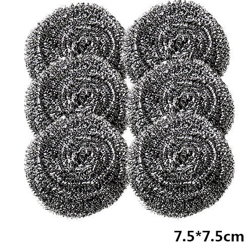 6 PCS Stainless Steel Scrubber, Scrubbing Scouring Pad, Steel Wool Scrubber for Kitchens, Bathroom and More Strong Resistance