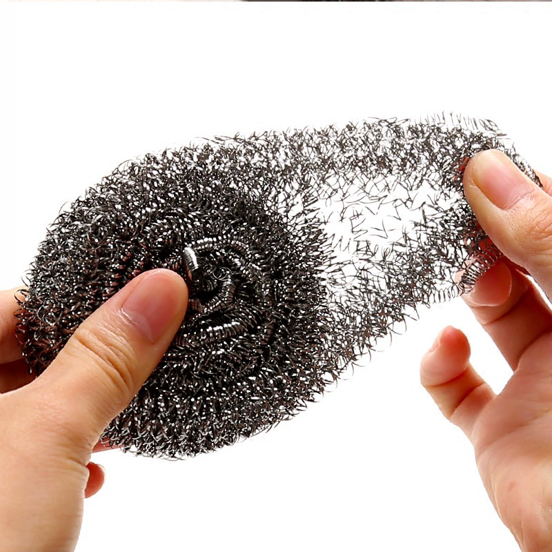 6 PCS Stainless Steel Scrubber, Scrubbing Scouring Pad, Steel Wool Scrubber for Kitchens, Bathroom and More Strong Resistance