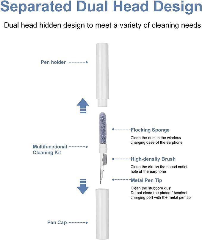 Bluetooth Earphones Cleaning Tool For Airpods Pro 3 2 1 Earbuds Case Cleaner Kit Cleaning Brush Pen for Earbuds