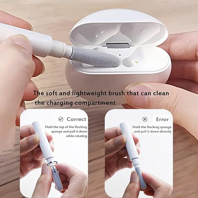 Bluetooth Earphones Cleaning Tool For Airpods Pro 3 2 1 Earbuds Case Cleaner Kit Cleaning Brush Pen for Earbuds