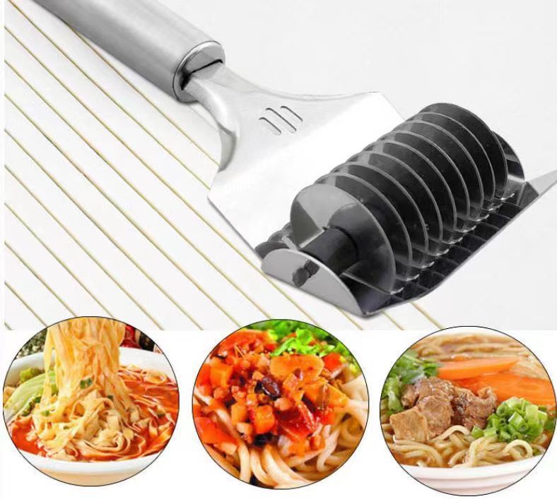 1Pcs Stainless Steel Manual Spaghett Cutter Pasta Machine Dough Noodles Maker Ginger Garlic Roll Crusher Kitchen Cooking Gadgets