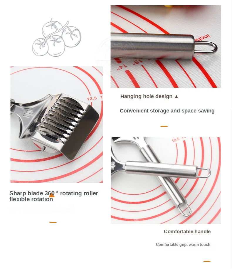 1Pcs Stainless Steel Manual Spaghett Cutter Pasta Machine Dough Noodles Maker Ginger Garlic Roll Crusher Kitchen Cooking Gadgets