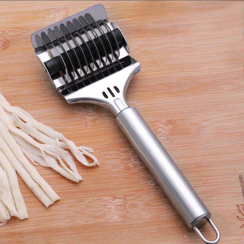 1Pcs Stainless Steel Manual Spaghett Cutter Pasta Machine Dough Noodles Maker Ginger Garlic Roll Crusher Kitchen Cooking Gadgets