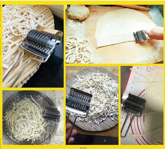 1Pcs Stainless Steel Manual Spaghett Cutter Pasta Machine Dough Noodles Maker Ginger Garlic Roll Crusher Kitchen Cooking Gadgets