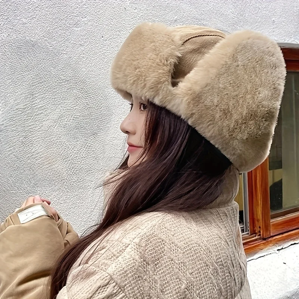 1PC   Bomber Hat Men Women Thick Warm Russian Ushanka Fur Hat Fashion Male Female Winter Hat Black Grey Earflap Ski Russian Cap