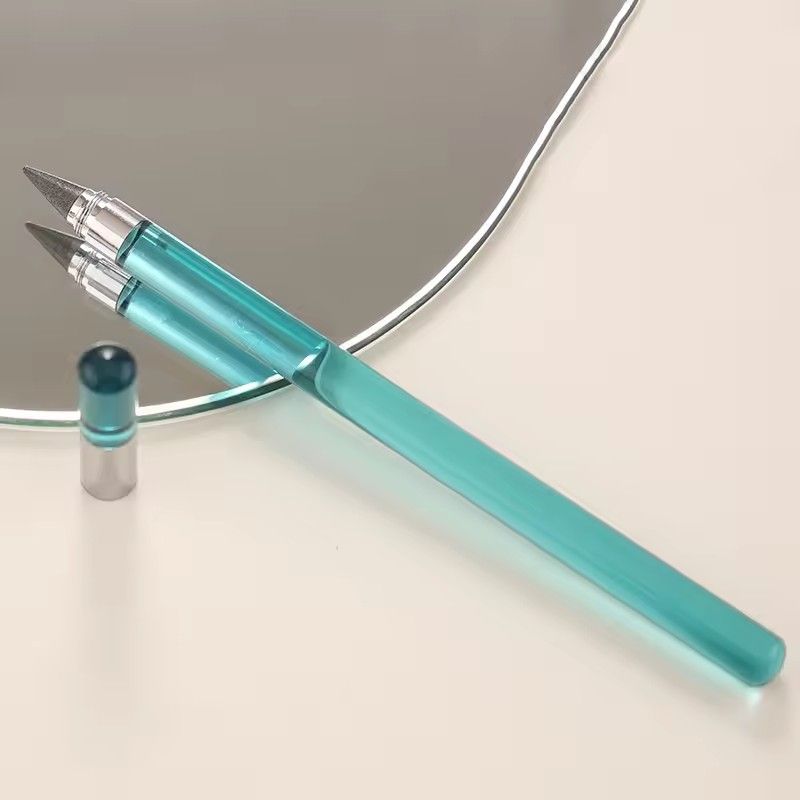 1PC   Transparent Acrylic Rod Eternal Pencil Reusable Unlimited Writing Pen HB Everlasting Inkless Sketch Tool School Office