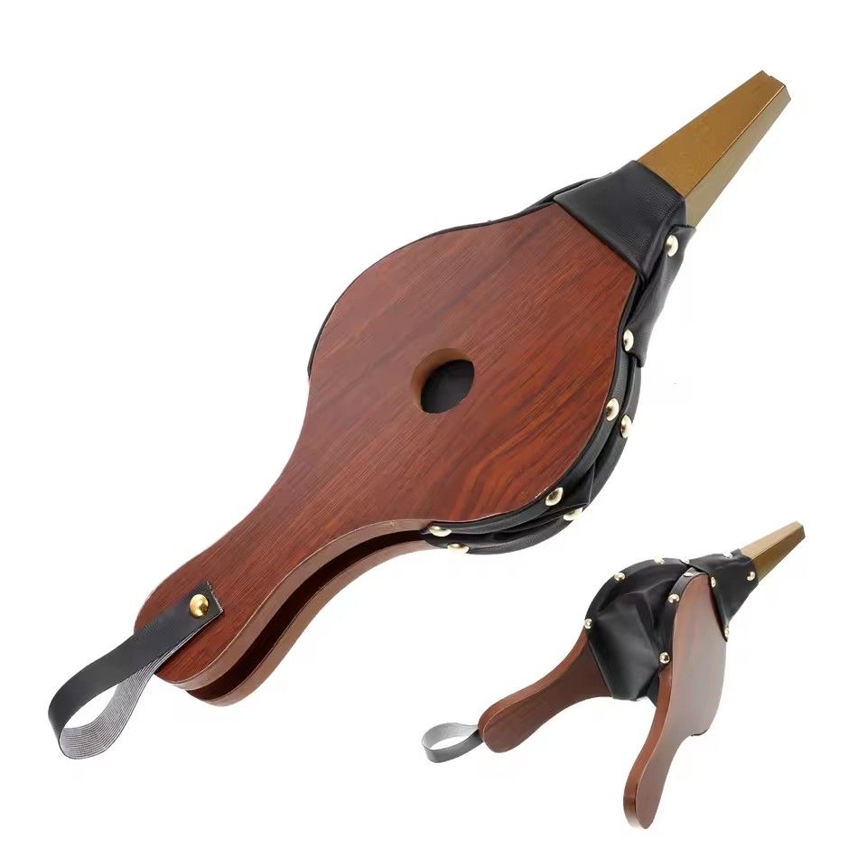 1PC Mini Vintage Wooden Manual Handmade Air Blower Fan Blower For Fireplace Barbecue Fire Bellows Outdoor Cooking Picnic Camping