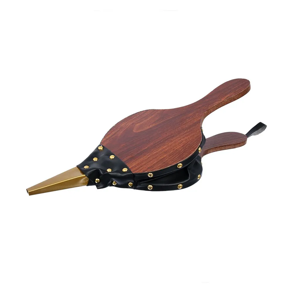 1PC Mini Vintage Wooden Manual Handmade Air Blower Fan Blower For Fireplace Barbecue Fire Bellows Outdoor Cooking Picnic Camping