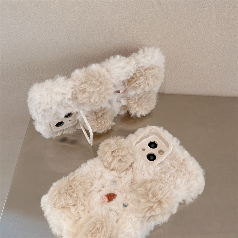 1PC  Cartoon plush case suitable for Huawei P60 phone case holder Pura70/80 holder mate60pro/70 all inclusive