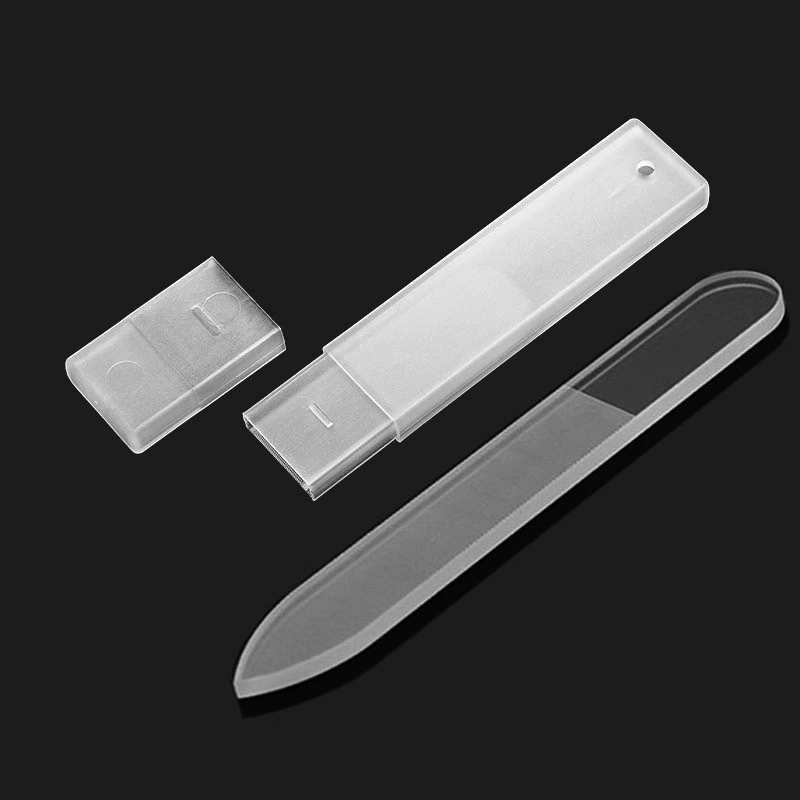 1PC Nano Glass Nail File Buffing Transparent Nail Art Manicure Sanding Grinding Rubbing Strip Professional Polishing Nail Repair
