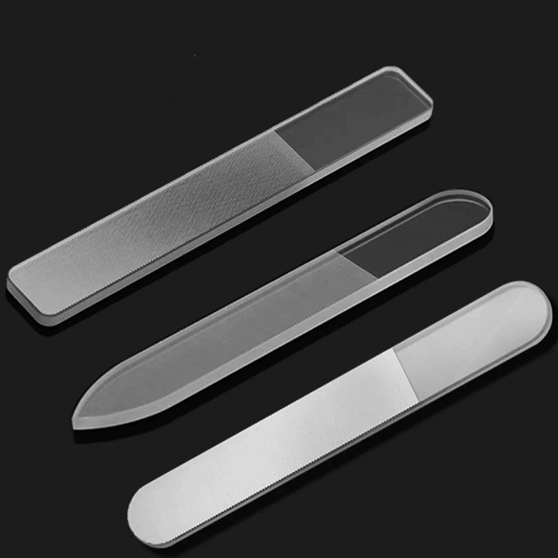 1PC Nano Glass Nail File Buffing Transparent Nail Art Manicure Sanding Grinding Rubbing Strip Professional Polishing Nail Repair
