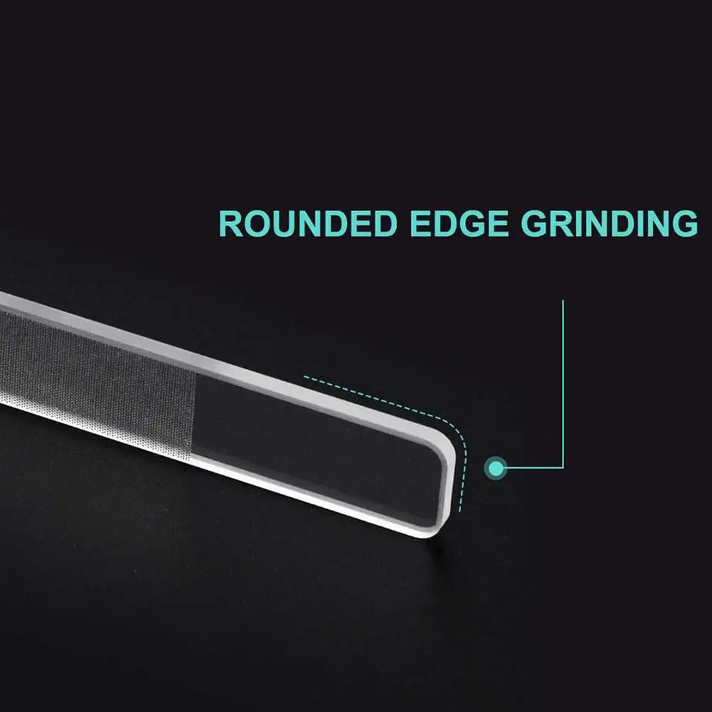 1PC Nano Glass Nail File Buffing Transparent Nail Art Manicure Sanding Grinding Rubbing Strip Professional Polishing Nail Repair