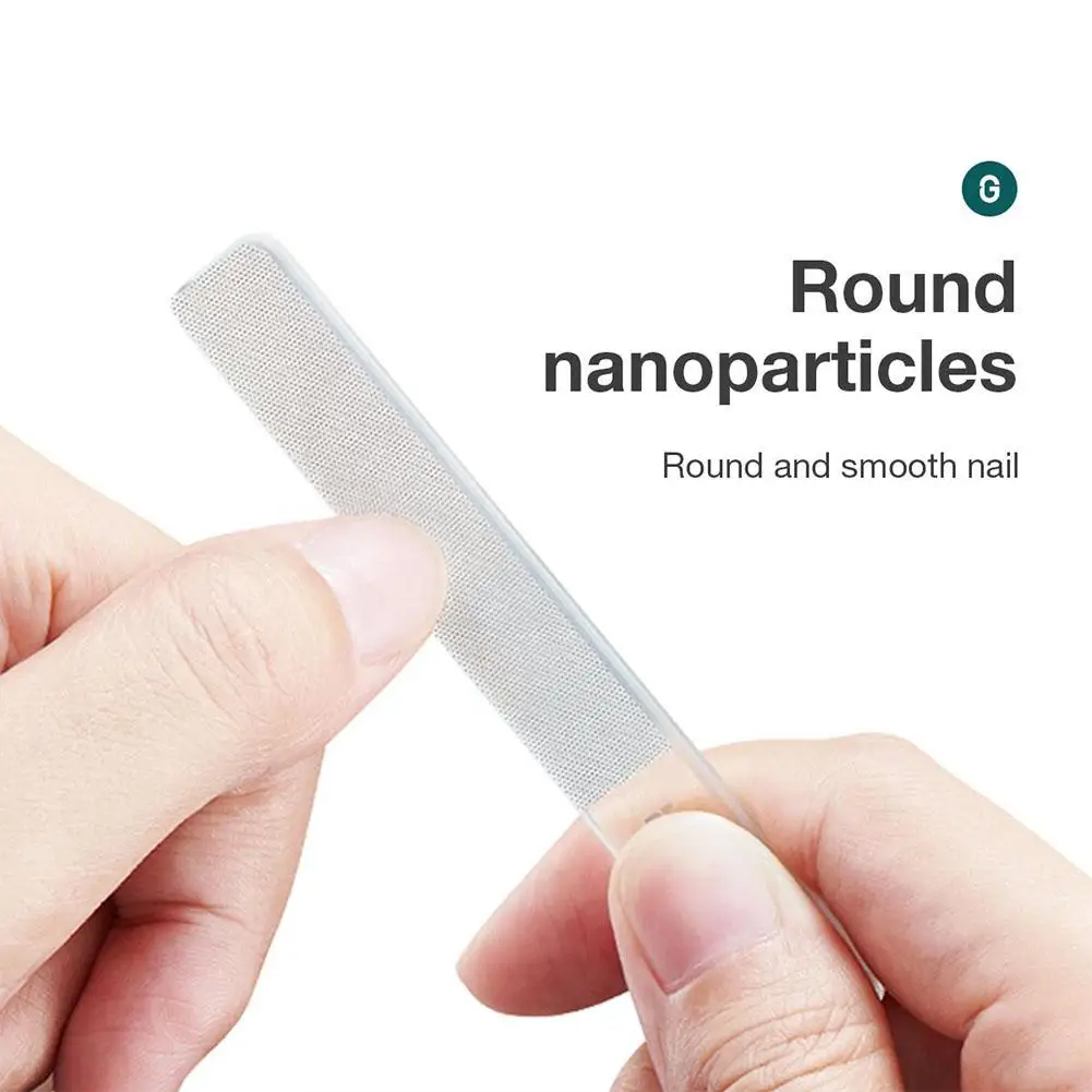 1PC Nano Glass Nail File Buffing Transparent Nail Art Manicure Sanding Grinding Rubbing Strip Professional Polishing Nail Repair