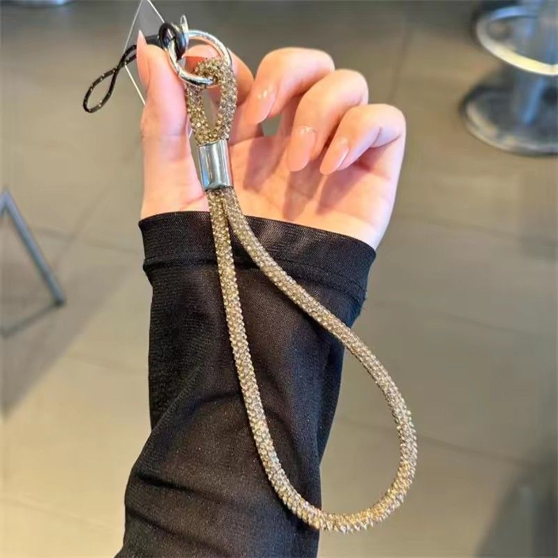 1PC   Sparkling rhinestone phone strap, suitable for iPhone diamond crystal phone wristband to prevent loss