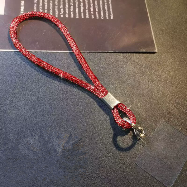 1PC   Sparkling rhinestone phone strap, suitable for iPhone diamond crystal phone wristband to prevent loss