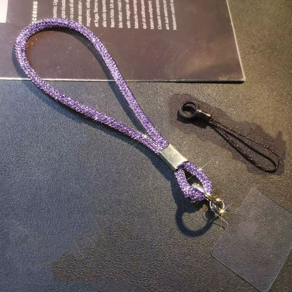 1PC   Sparkling rhinestone phone strap, suitable for iPhone diamond crystal phone wristband to prevent loss