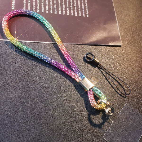 1PC   Sparkling rhinestone phone strap, suitable for iPhone diamond crystal phone wristband to prevent loss