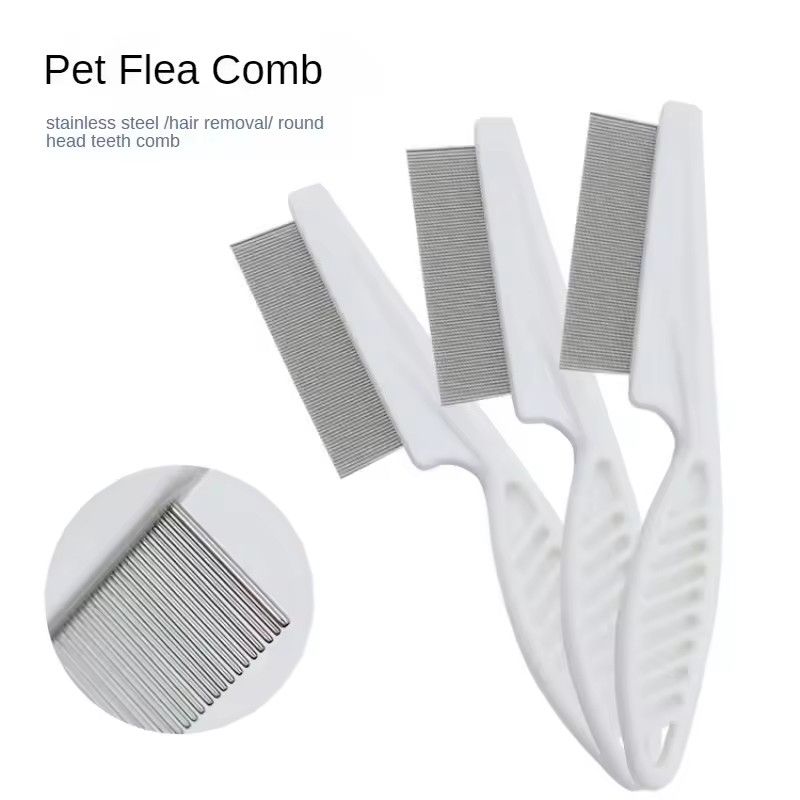 1PC Pet Grooming Flea Comb Stainless Steel Care Comb Cat Dog Hair Brush Flea Removal Massage Comb Pet Portable Tools Accessories