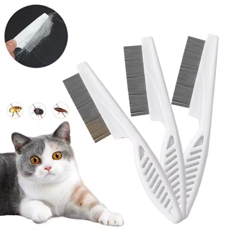 1PC Pet Grooming Flea Comb Stainless Steel Care Comb Cat Dog Hair Brush Flea Removal Massage Comb Pet Portable Tools Accessories