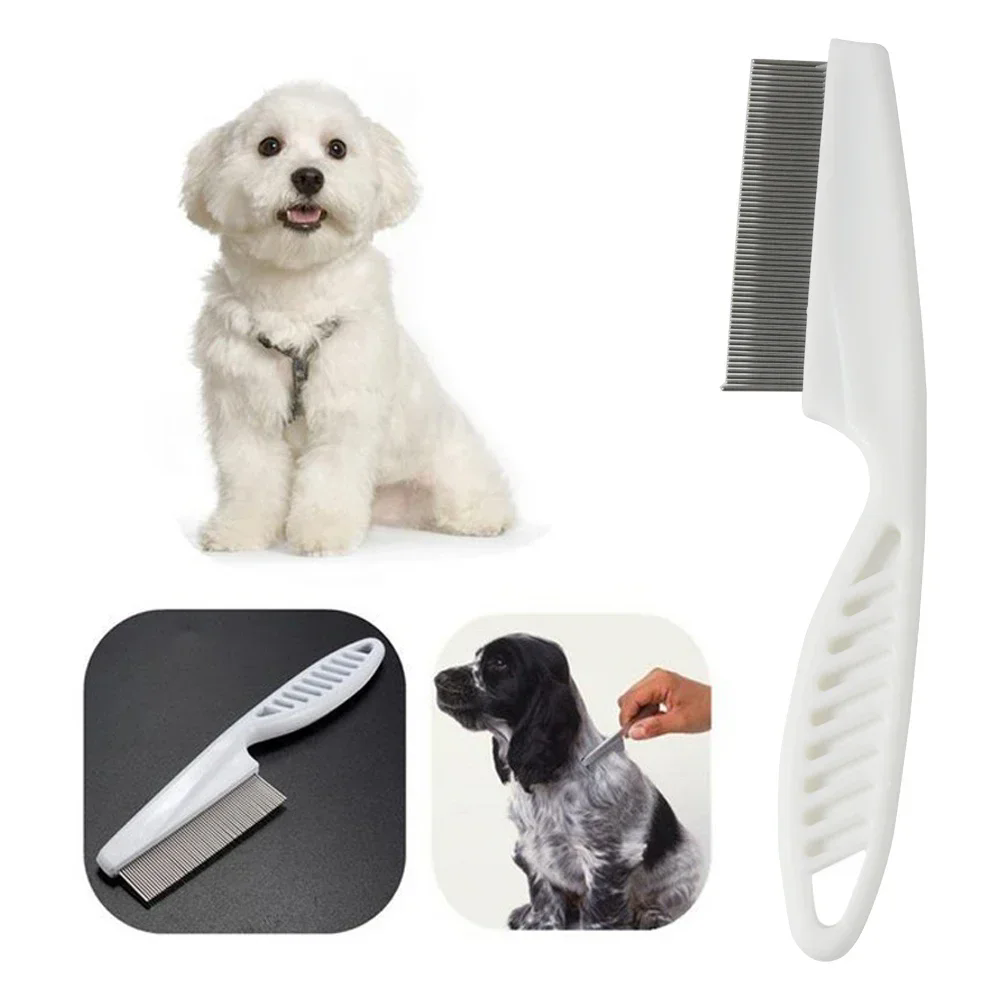 1PC Pet Grooming Flea Comb Stainless Steel Care Comb Cat Dog Hair Brush Flea Removal Massage Comb Pet Portable Tools Accessories