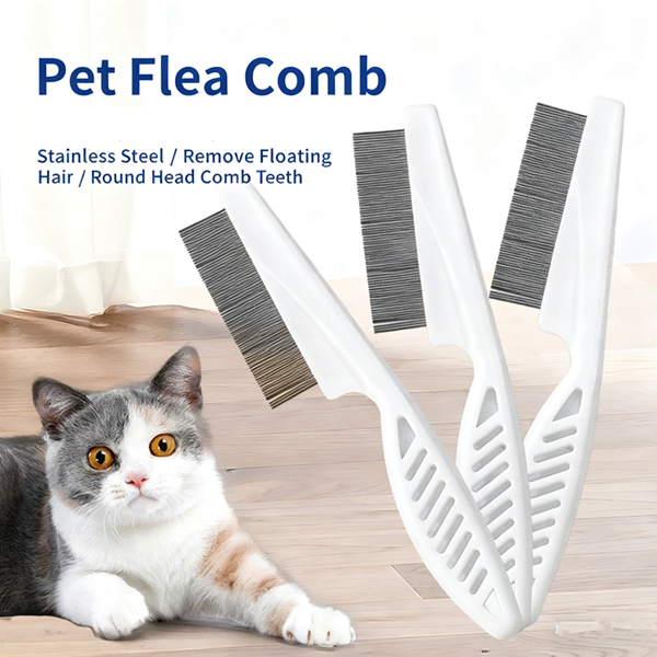 1PC Pet Grooming Flea Comb Stainless Steel Care Comb Cat Dog Hair Brush Flea Removal Massage Comb Pet Portable Tools Accessories