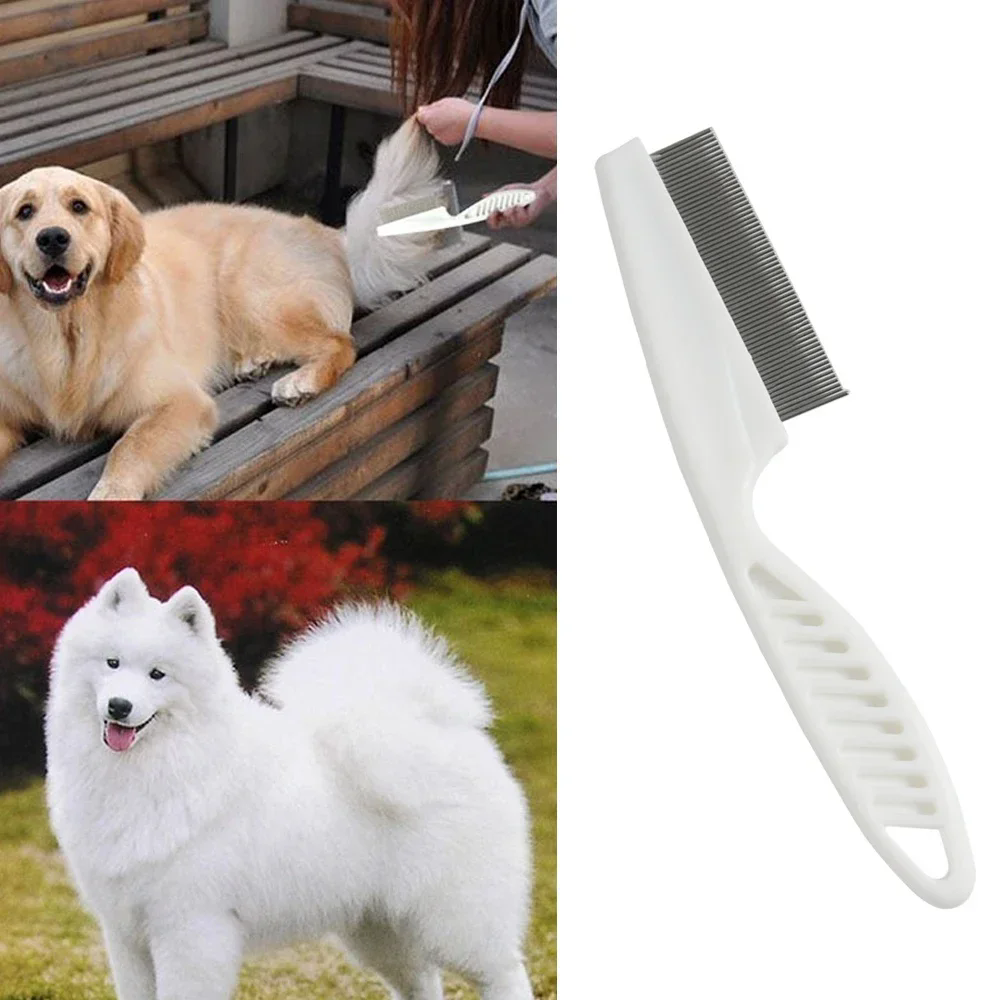 1PC Pet Grooming Flea Comb Stainless Steel Care Comb Cat Dog Hair Brush Flea Removal Massage Comb Pet Portable Tools Accessories