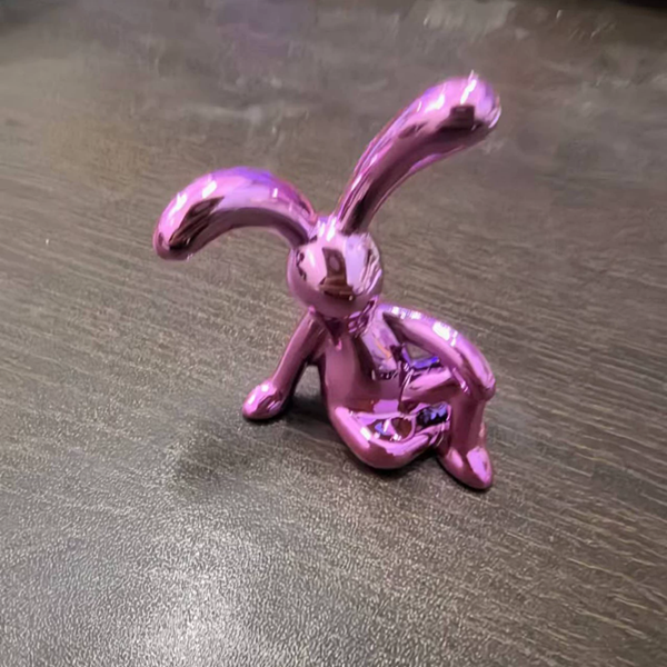 2PC Long-Eared Rabbit Double Statue Cartoon Decoration Accessories Living Room Bedroom Car Decoration Desktop Decorative Ornamet