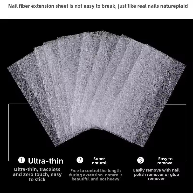 10Pcs Silk Fiberglass For Nail Extension Form Non-Woven Silks UV Gel Building Fiber French Acrylic DIY Manicure Accessories view 2