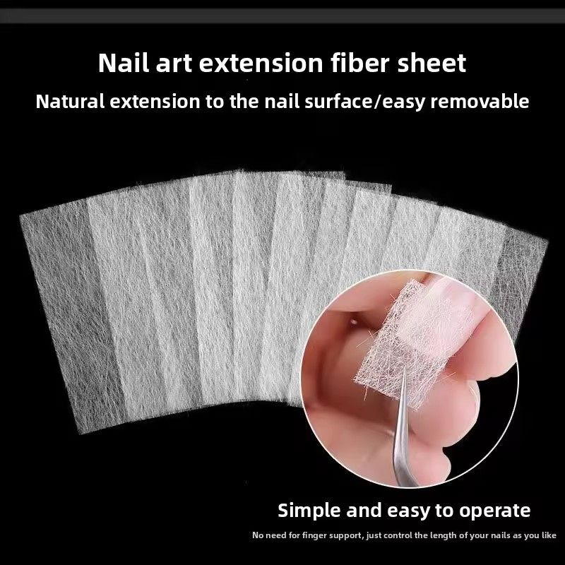 10Pcs Silk Fiberglass For Nail Extension Form Non-Woven Silks UV Gel Building Fiber French Acrylic DIY Manicure Accessories