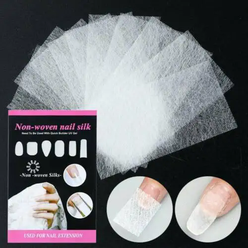 10Pcs Silk Fiberglass For Nail Extension Form Non-Woven Silks UV Gel Building Fiber French Acrylic DIY Manicure Accessories view 4