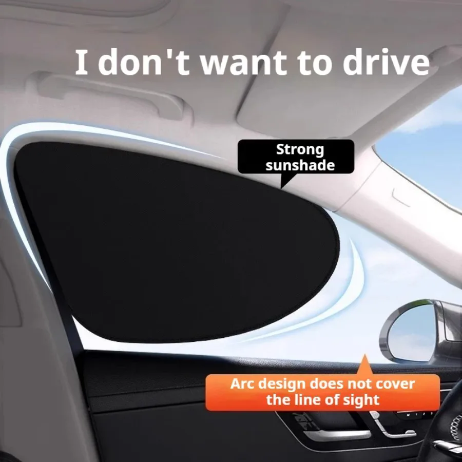 Car Sunshade Window Self-priming Sunscreen Heat Insulation Shield Inside Electrostatic Adsorption Side Curtain Privacy Car Mesh
