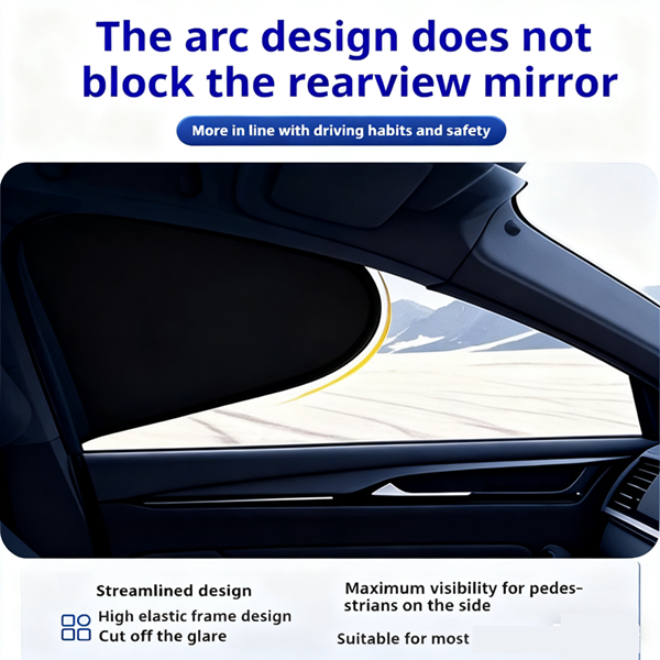 Car Sunshade Window Self-priming Sunscreen Heat Insulation Shield Inside Electrostatic Adsorption Side Curtain Privacy Car Mesh