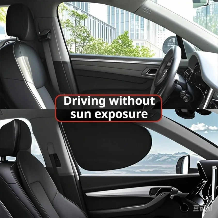 Car Sunshade Window Self-priming Sunscreen Heat Insulation Shield Inside Electrostatic Adsorption Side Curtain Privacy Car Mesh