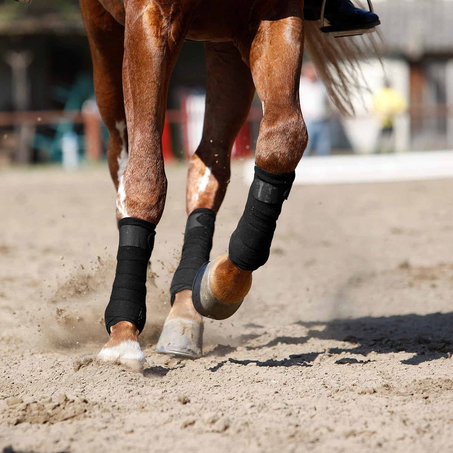 4 Pcs  Soft Flannel Horse Leg Wraps Protect Bandage for Equestrian Riding Racing Accessories Protection Equipment